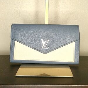 Louis Vuitton LV My Lock Me Long Wallet Blue/White Silver Hardware